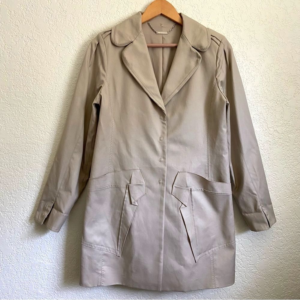 Elie Tahari Beige Trench Coat